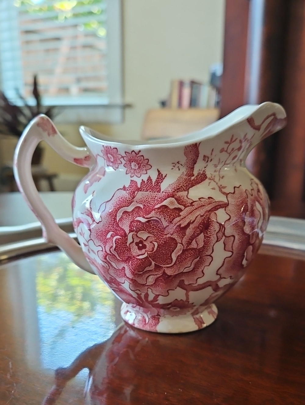 Johnson Brothers VTG English Chippendale Pink Red 4.5" Creamer Pitcher RARE